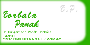 borbala panak business card