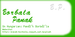 borbala panak business card